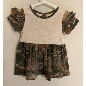 Camouflage Camo Bass Pro Shops Baby Girl Toddler Dress, Size 12 months